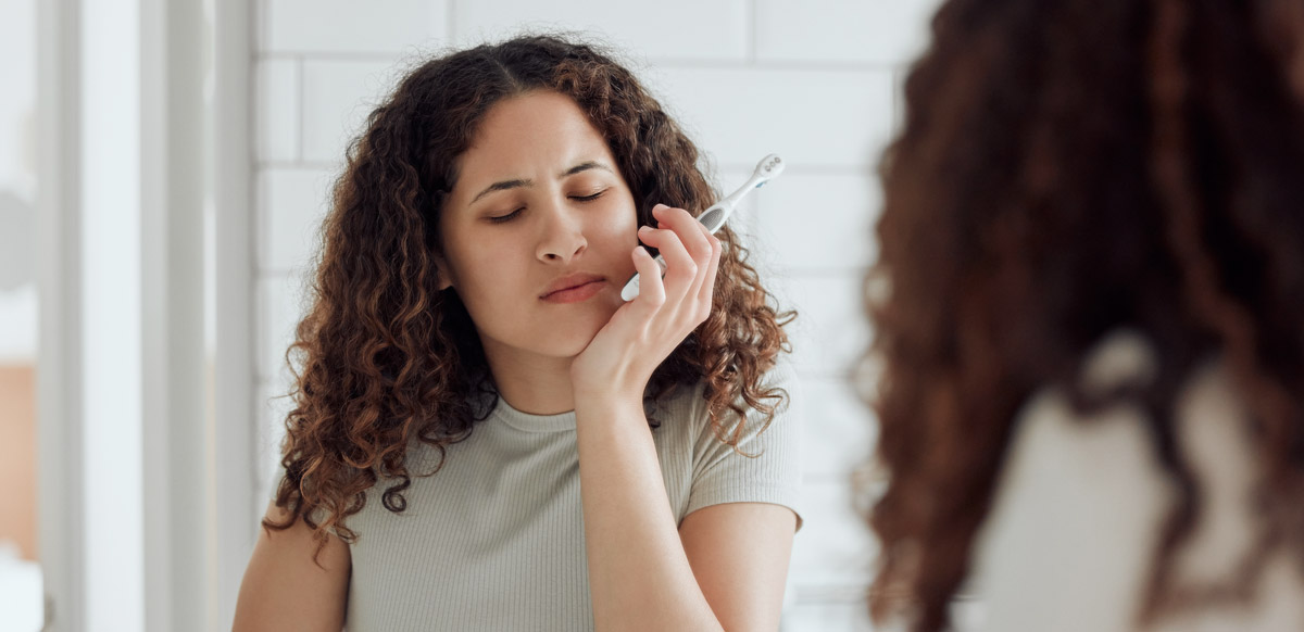 Signs of gum health during brushing