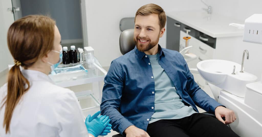 man at dentists tooth ehitening what you should do